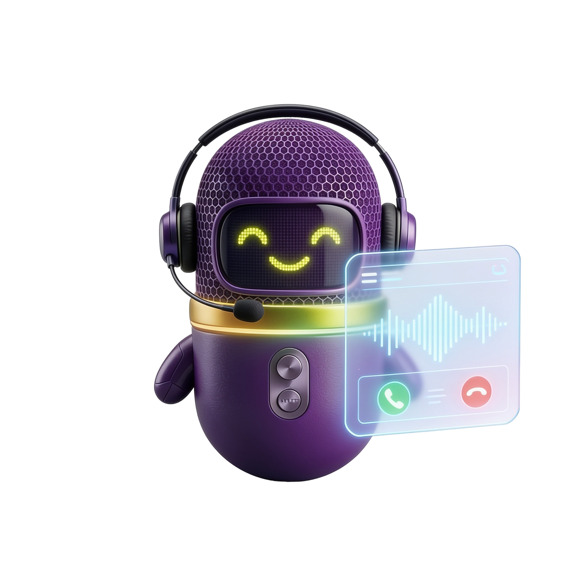 Robot mo_voice con pantalla inteligente de control de llamadas entrantes